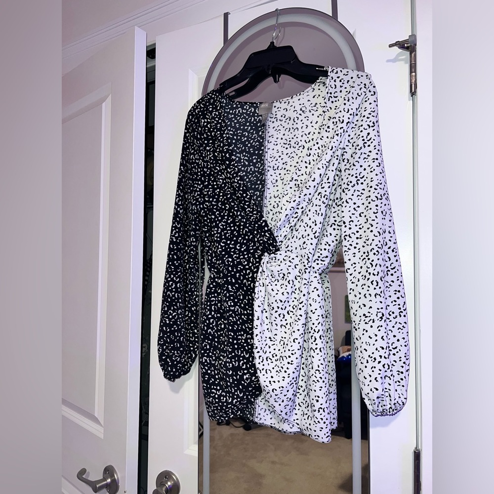 ASOS twist front leopard shirt